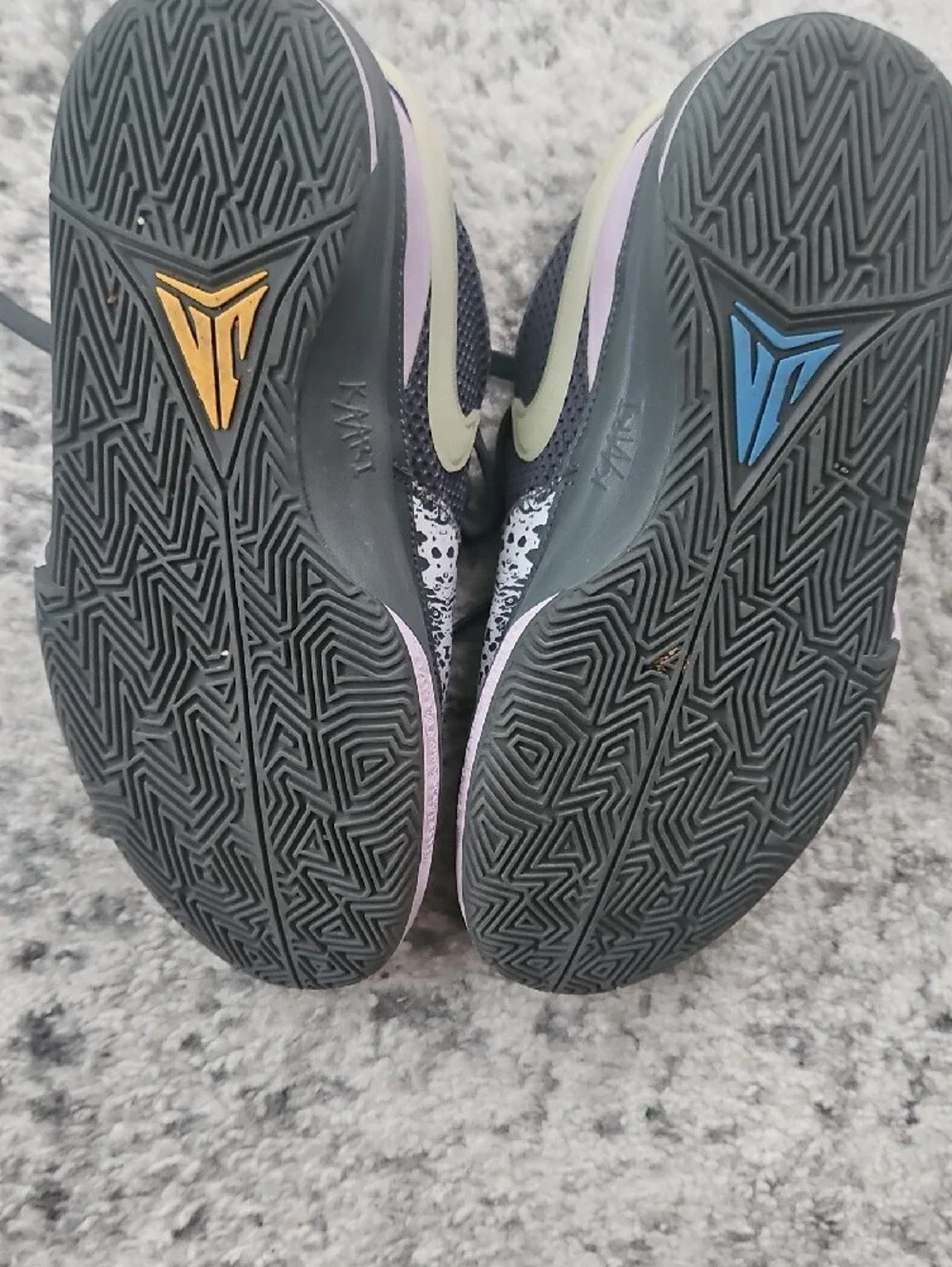 Ja Morant Nike Youth Gray Sneakers with Yellow Accent